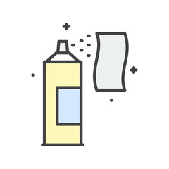 Cleaning agents line icon on white background for graphic and web design, Modern simple vector sign. Internet concept. Trendy symbol for website design web button or mobile app