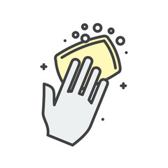 Cleaning agents line icon on white background for graphic and web design, Modern simple vector sign. Internet concept. Trendy symbol for website design web button or mobile app
