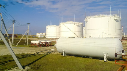 Tank the vertical steel. Capacities for storage of oil  products