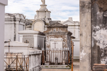 Beautiful above ground graves in the famous St. Louis Cemetery Number 1 in New Orleans, Louisiana,...