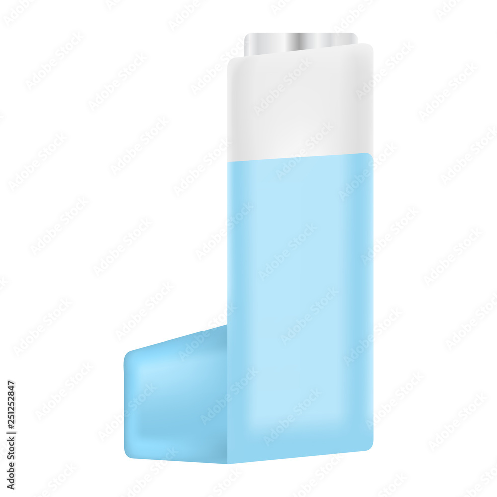 Poster inhaler icon. realistic illustration of inhaler vector icon for web design isolated on white backgro