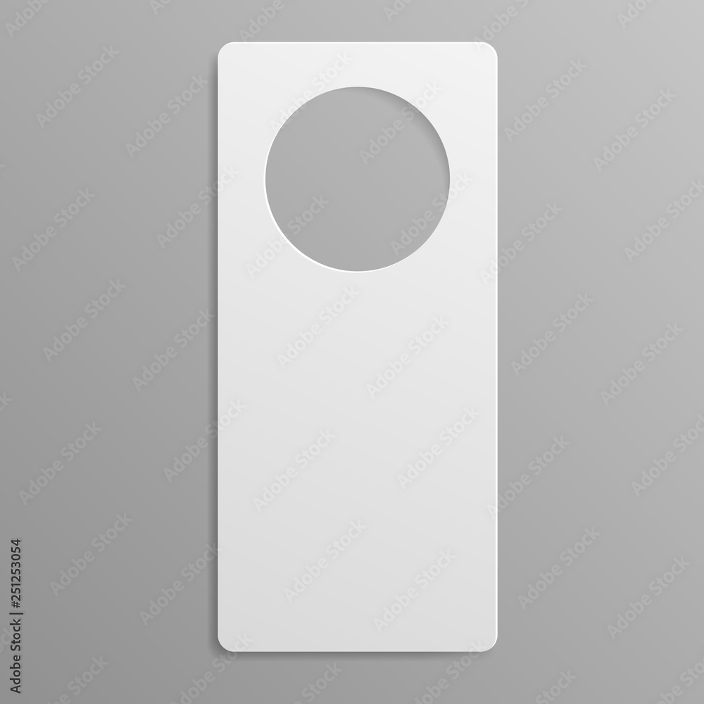 Poster do not disturb door tag icon. realistic illustration of do not disturb door tag vector icon for web 