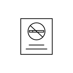 no smoking, healthcare, warming, prohibition icon. Element of quit smoking for mobile concept and web apps icon. Thin line icon for website design and development, app development