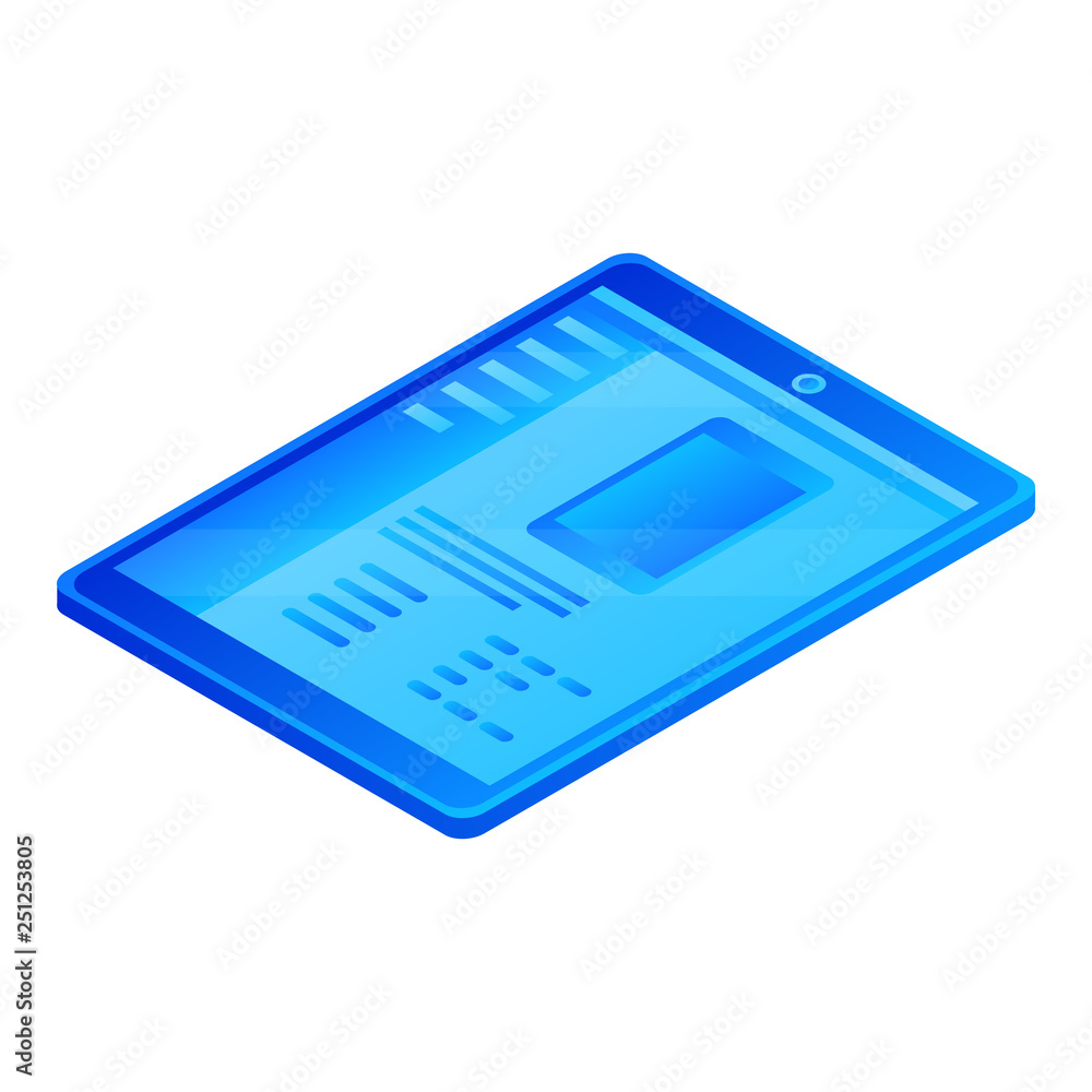 Aufkleber web surfing tablet icon. isometric of web surfing tablet vector icon for web design isolated on whit