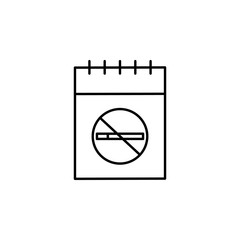 no smoking, date, no smoke, calendar icon. Element of quit smoking for mobile concept and web apps icon. Thin line icon for website design and development, app development