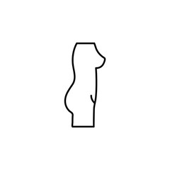 butt, plastic surgery icon. Element of plastic surgery for mobile concept and web apps icon. Thin line icon for website design and development, app development