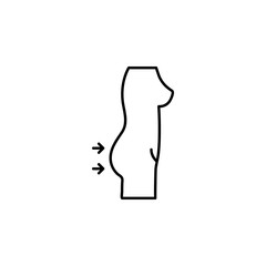 butt, plastic surgery icon. Element of plastic surgery for mobile concept and web apps icon. Thin line icon for website design and development, app development