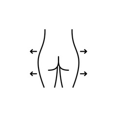 butt, plastic surgery icon. Element of plastic surgery for mobile concept and web apps icon. Thin line icon for website design and development, app development