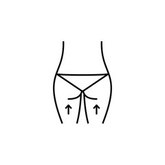 butt, plastic surgery icon. Element of plastic surgery for mobile concept and web apps icon. Thin line icon for website design and development, app development