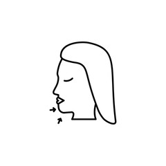 chin, plastic surgery icon. Element of plastic surgery for mobile concept and web apps icon. Thin line icon for website design and development, app development