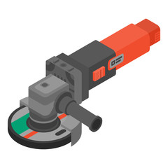 Cutting angle grinder icon. Isometric of cutting angle grinder vector icon for web design isolated on white background