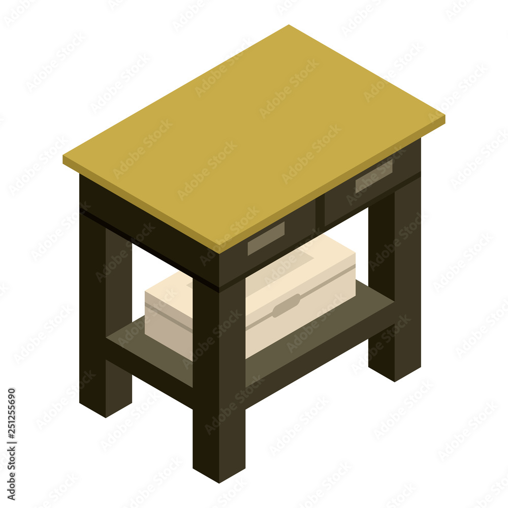 Poster garage table icon. isometric of garage table vector icon for web design isolated on white background