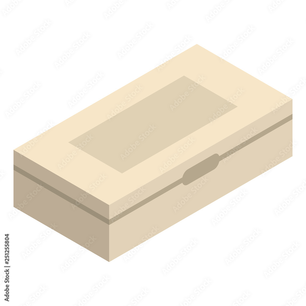 Poster garage tool box icon. isometric of garage tool box vector icon for web design isolated on white back