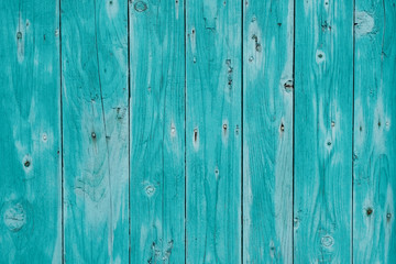 Shabby chic mint wooden wall background, painted wood planks