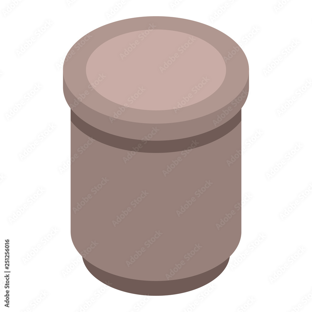 Poster trash can icon. isometric of trash can vector icon for web design isolated on white background