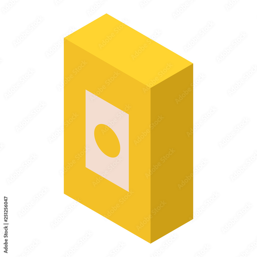 Poster detergent box icon. isometric of detergent box vector icon for web design isolated on white backgrou