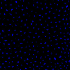 Abstract seamless pattern of small pieces of paper or splinters of ceramics of different sizes in blue colors