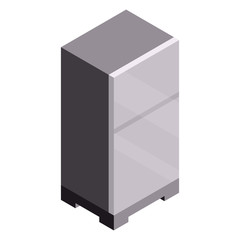 Garage modern fridge icon. Isometric of garage modern fridge vector icon for web design isolated on white background