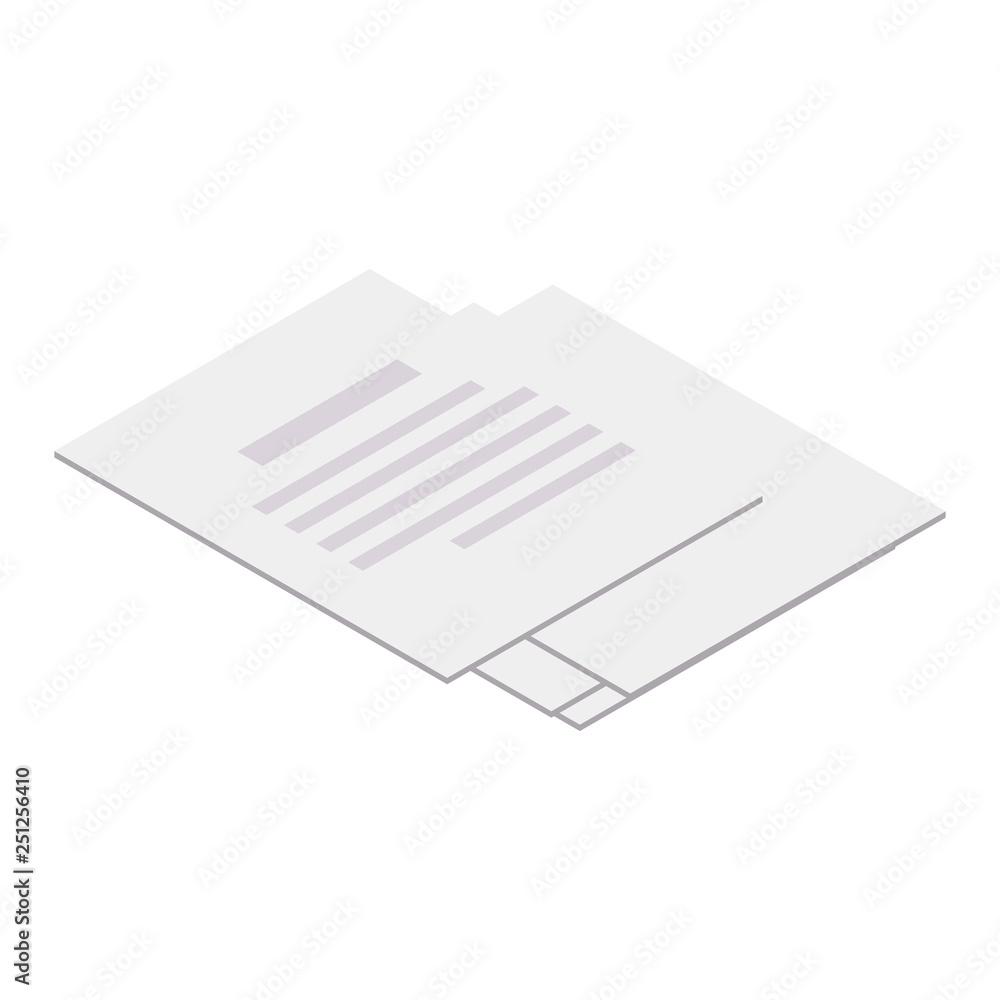 Poster paper sheet icon. isometric of paper sheet vector icon for web design isolated on white background