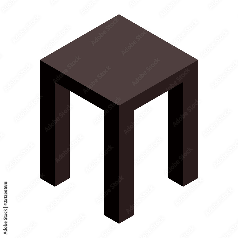 Aufkleber backless stool icon. isometric of backless stool vector icon for web design isolated on white backgr