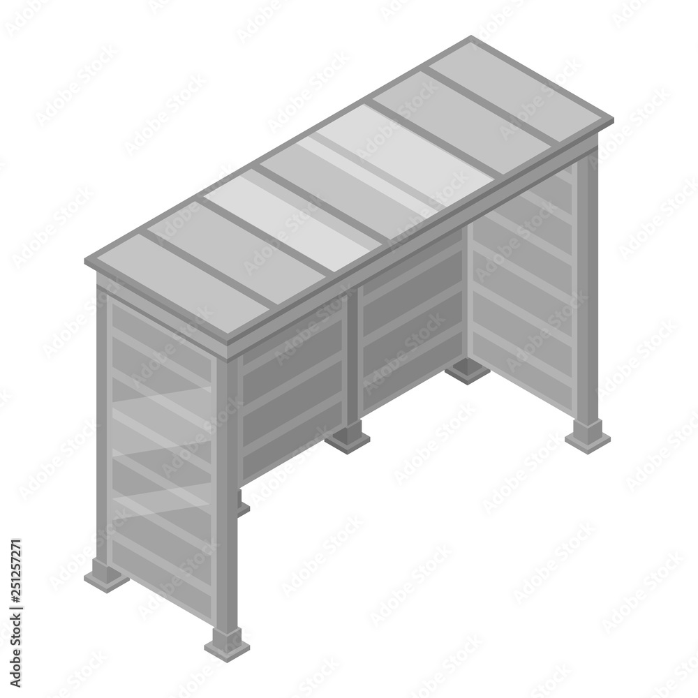 Aufkleber urban bus stop icon. isometric of urban bus stop vector icon for web design isolated on white backgr