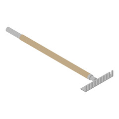 Rake icon. Isometric of rake vector icon for web design isolated on white background