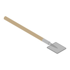 Farm shovel icon. Isometric of farm shovel vector icon for web design isolated on white background