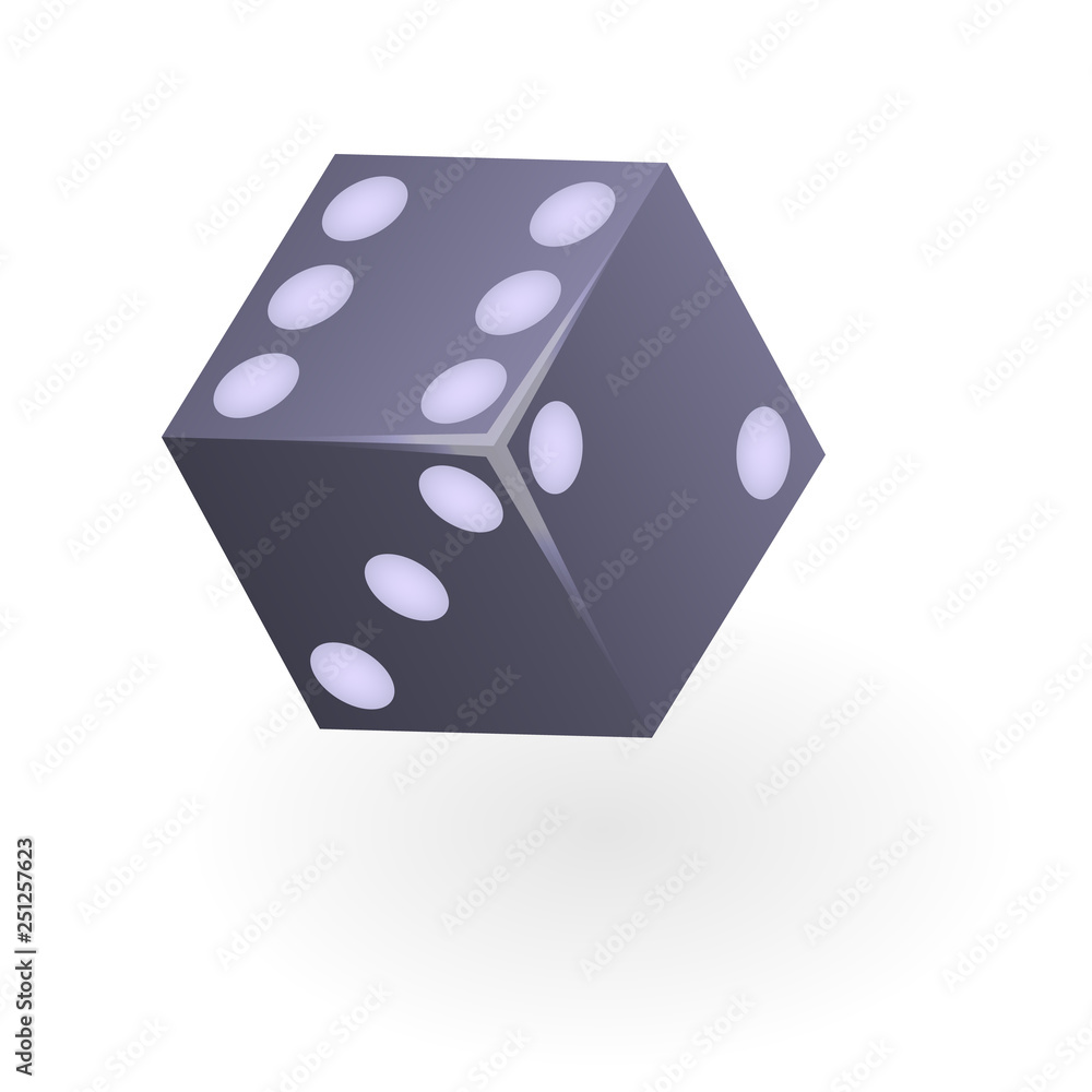 Poster blue dice icon. isometric of blue dice vector icon for web design isolated on white background