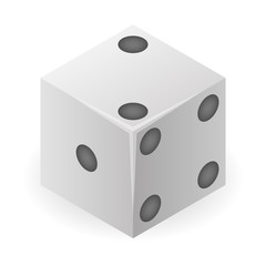 Lucky dice icon. Isometric of lucky dice vector icon for web design isolated on white background