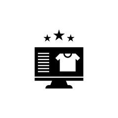 Ecommerce, rating, computer, t-shirt icon. Element of internet commerce icon. Premium quality graphic design icon. Signs and symbols collection icon for websites, web design