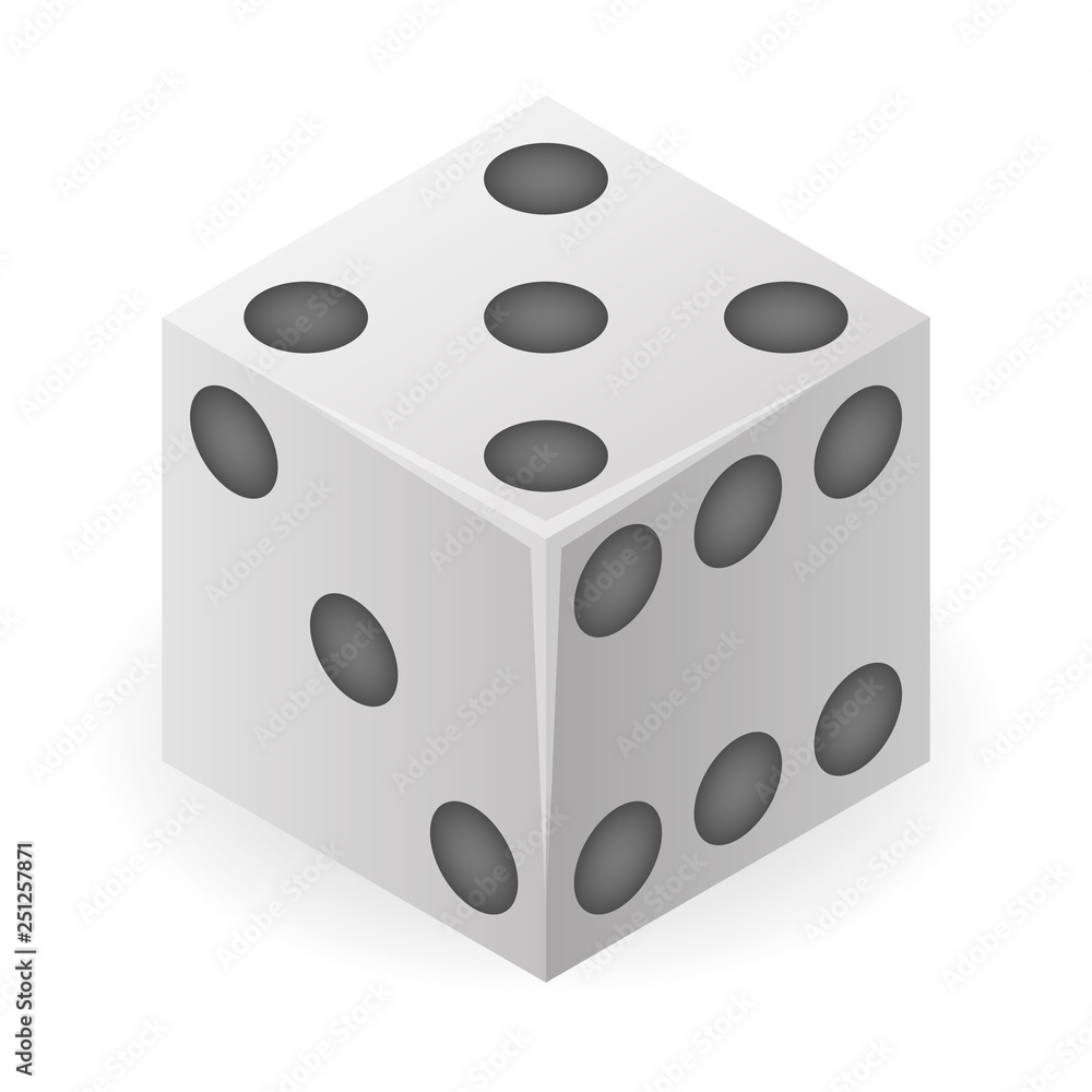 Poster chance dice icon. isometric of chance dice vector icon for web design isolated on white background