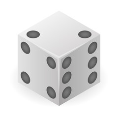 Bone dice icon. Isometric of bone dice vector icon for web design isolated on white background