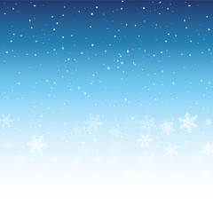 Winter background with snowflakes. Christmas holiday decoration