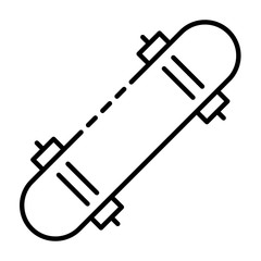 Modern skateboard icon. Outline modern skateboard vector icon for web design isolated on white background