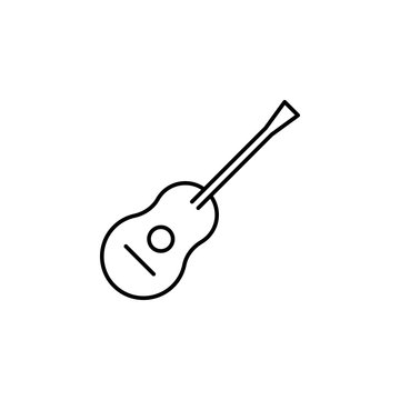 flok, guitar, instrument, musical, string icon. Element of Patrick day for mobile concept and web apps illustration. Thin line icon for website design and development
