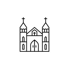 Patrick day, architecture, cathedral, catholic, Christian, church, religion icon. Element of Patrick day for mobile concept and web apps illustration. Thin line icon