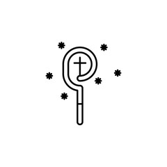 Patrick day, cultures, ferula, saint Patrick, wand icon. Element of Patrick day for mobile concept and web apps illustration. Thin line icon for website design and development