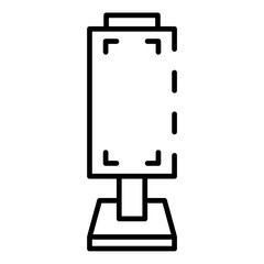 Lightbox icon. Outline lightbox vector icon for web design isolated on white background