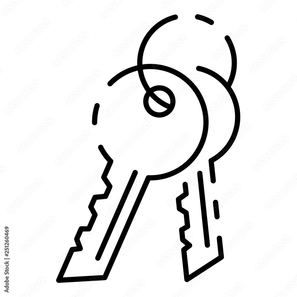 Poster apartment key icon. outline apartment key vector icon for web design isolated on white background