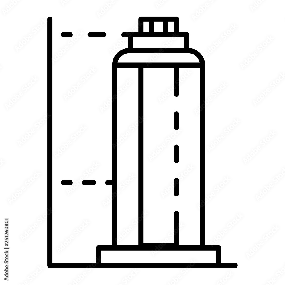 Poster skyscraper building icon. outline skyscraper building vector icon for web design isolated on white b