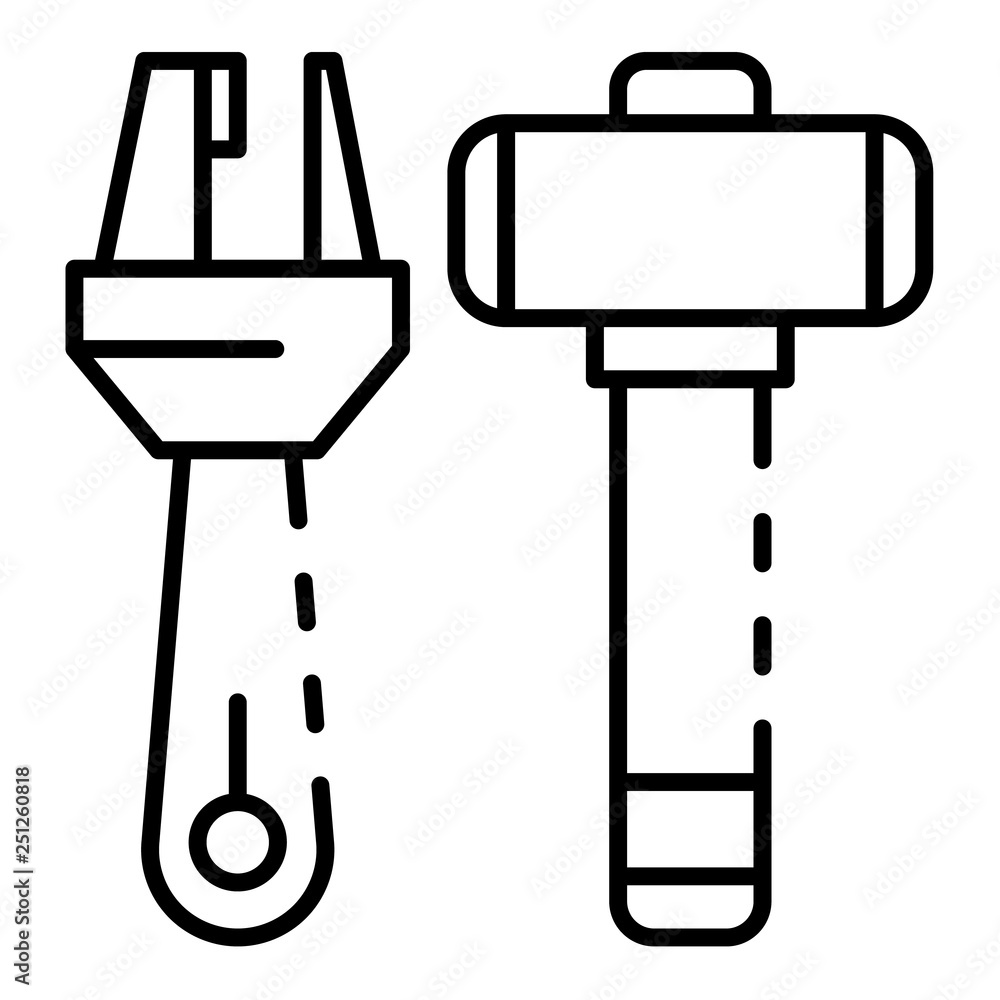 Poster carpenter tool icon. outline carpenter tool vector icon for web design isolated on white background