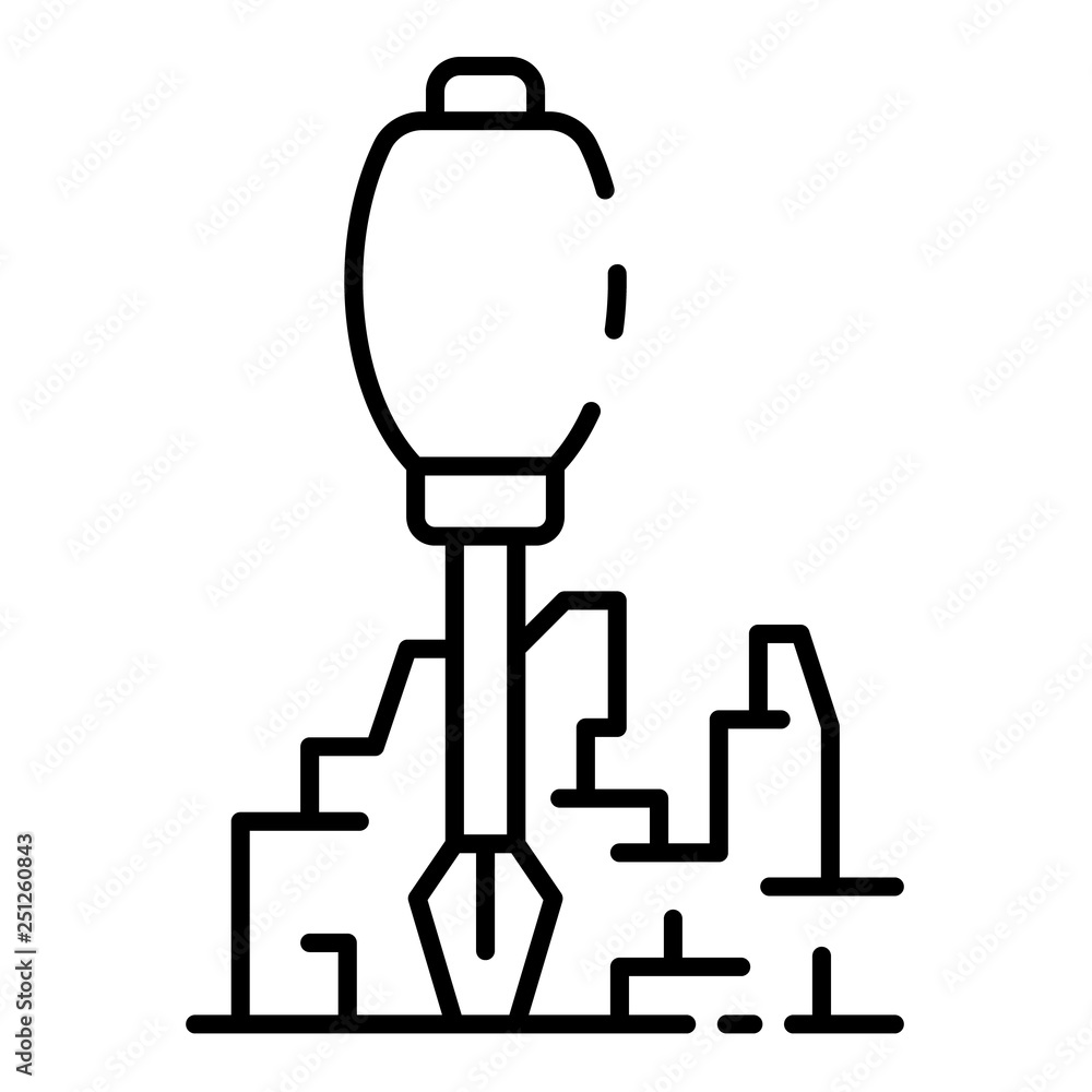 Poster screwdriver building icon. outline screwdriver building vector icon for web design isolated on white