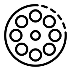 Pistol drum icon. Outline pistol drum vector icon for web design isolated on white background