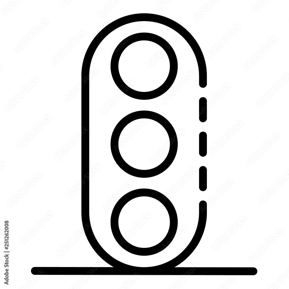 Poster traffic lights icon. outline traffic lights vector icon for web design isolated on white background