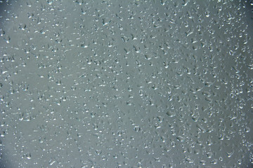 Water drops on glass