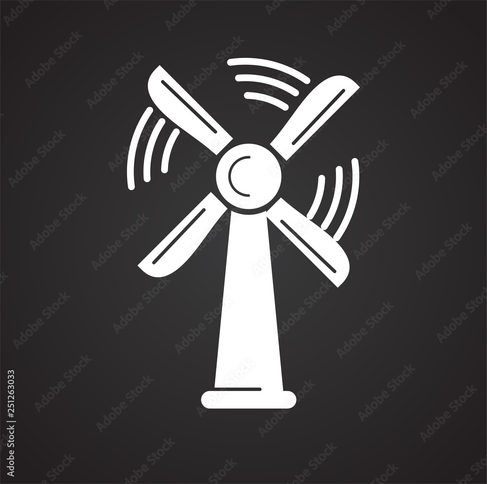Poster wind mill icon on white background for graphic and web design, modern simple vector sign. internet c