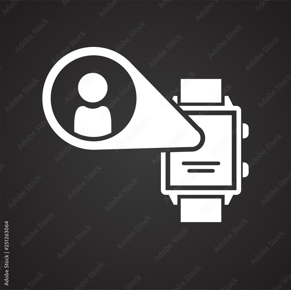 Poster augmented reality icon on black background for graphic and web design, modern simple vector sign. in