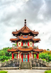Fototapeta na wymiar Pavilion at the 228 Peace Memorial Park in Taipei, Taiwan