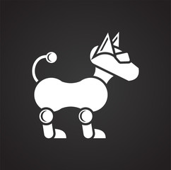 Bot pet icon on black background for graphic and web design, Modern simple vector sign. Internet concept. Trendy symbol for website design web button or mobile app