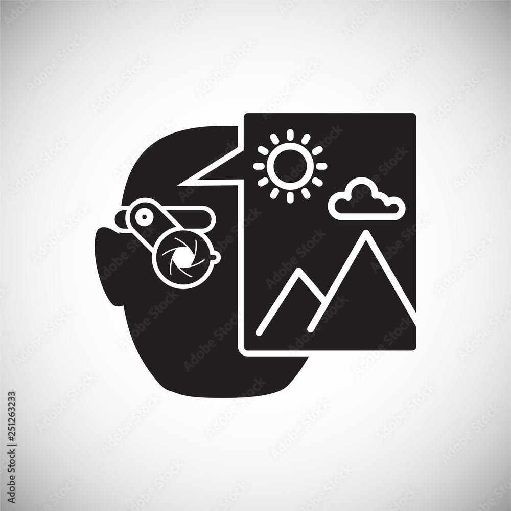 Poster augmented reality icon on white background for graphic and web design, modern simple vector sign. in
